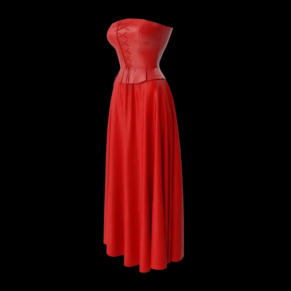 Corset Leather With Skirt - 2