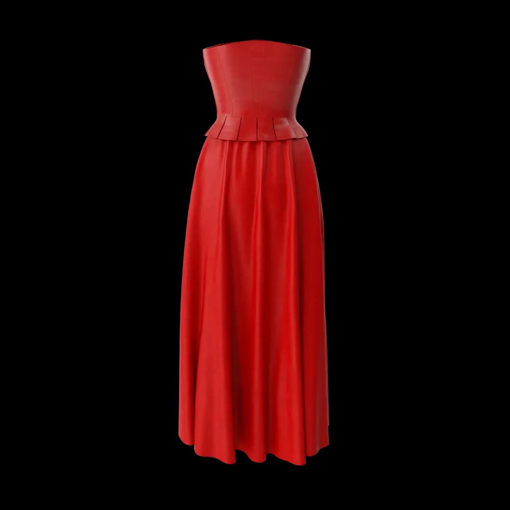 Corset Leather With Skirt - 3