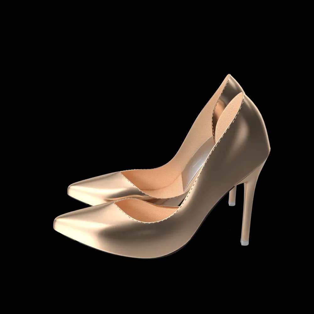 Golden Shoes Woman - 2